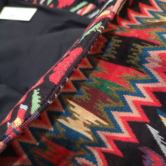 NEVER FULLY DRESSED 🏷️NWT Bright Native Tribal Ikat Embroidry Blanket Coat XL - Picture 10 of 14